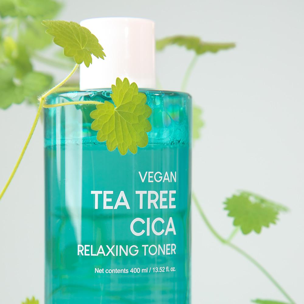 Farm Stay Vegan Tea Tree Cica Relaxing Тоник большой емкости 400 мл