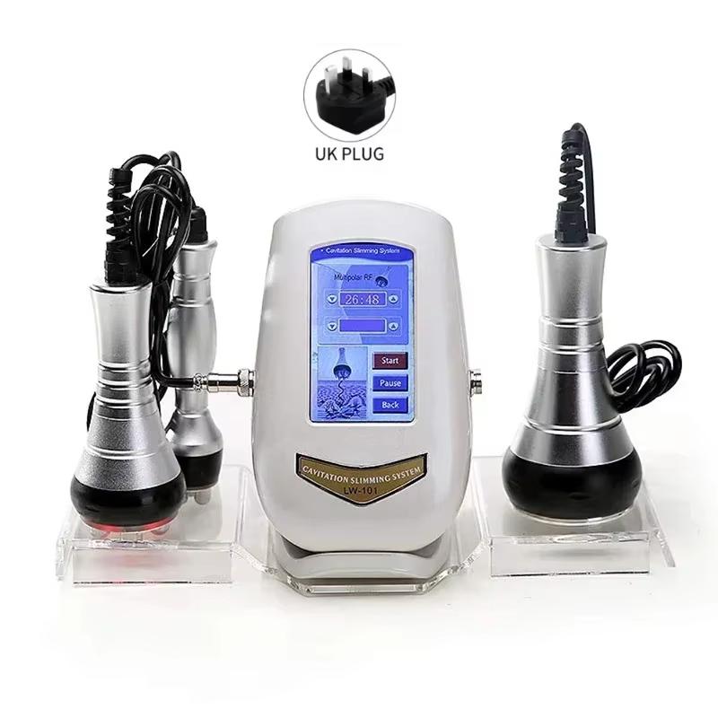 40K Cavitation Ultrasonic 3 In 1 Tool - Multi-Polar Frequency Body Slimming Machine for Anti-Wrinkle Rejuvenation & Skin Tighten