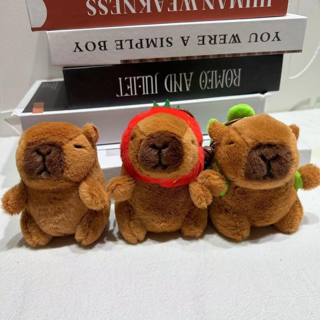 Очаровательный плюшевый брелок-капибара с милым мультяшным дизайном для всех случаев