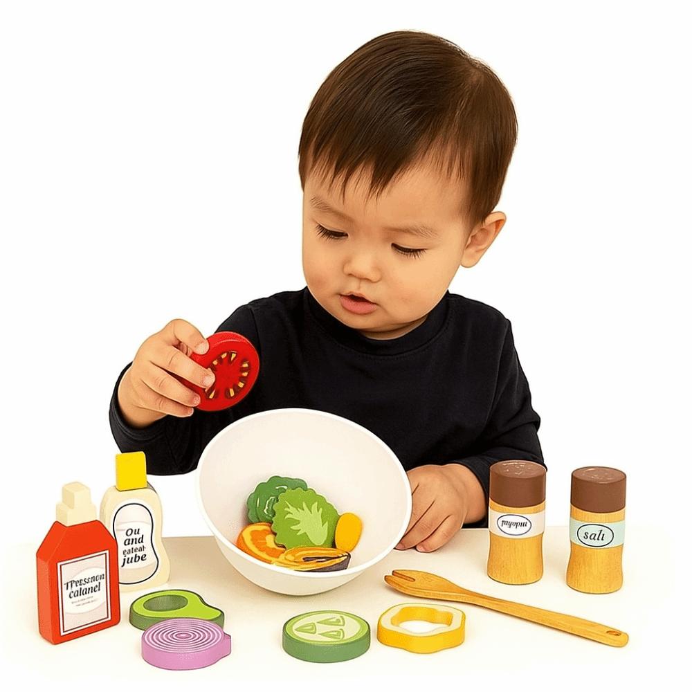 Play House Simulation Fruit Vegetable Set Pretend Kitchen Salad Cooking Toy Party Favor Gift