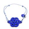 [H3564] — Синий дизайнерский браслет «Камелия»