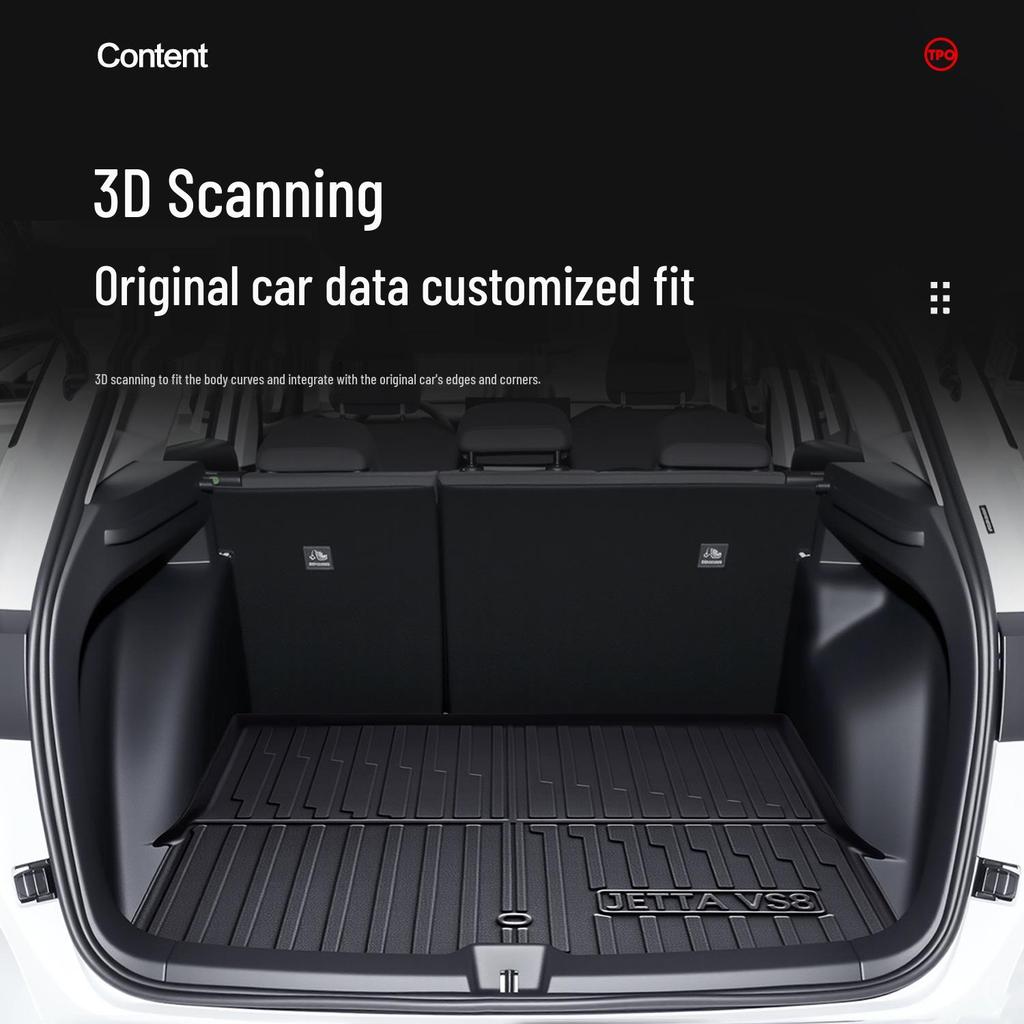 Jetta VS8 TPE Waterproof Trunk Mat - Car Interior Accessory