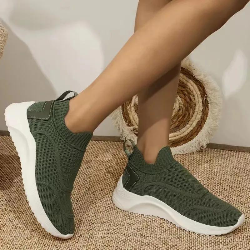 Женские вулканизированные туфли Army Green Woman Orthopedic Sneakers Универсальные женские туфли Сетчатые дышащие туфли Zapatos Para Mujeres