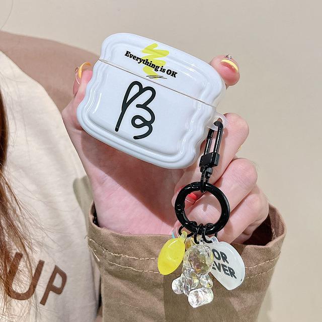 Чехол для наушников INS Heart Windmil для AirPods AirPod 2 3, чехол с милым медведем и разноцветными бусинами, подвеска, мягкий силиконовый чехол для AirPods Pro