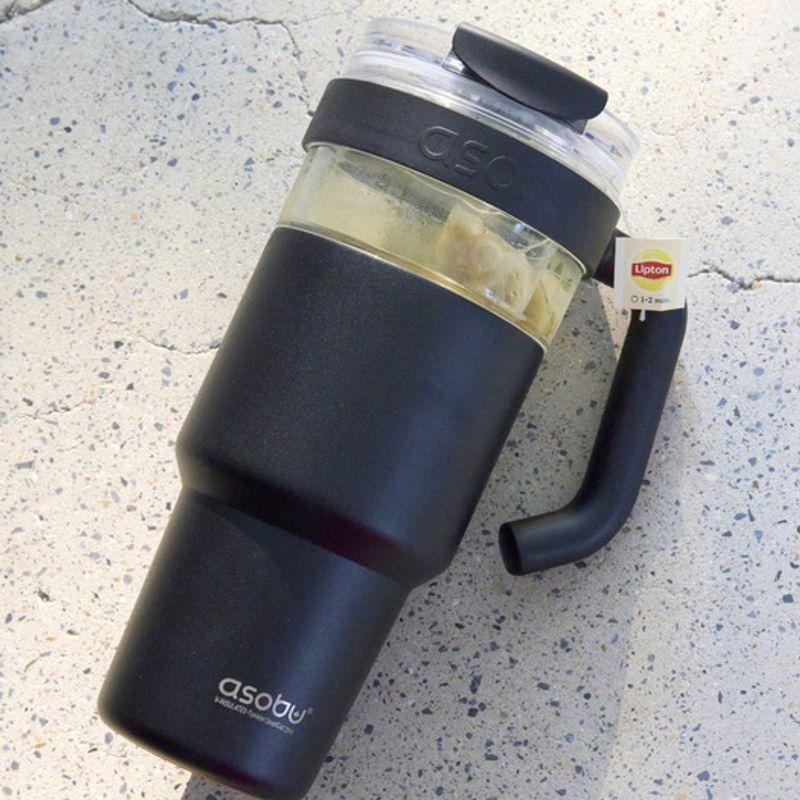 ASOBU Straw Tumbler & Stainless Steel Vacuum Insulated Cup 2-in-1 Explorer 1L