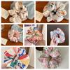 Headwear Printing Hair Rope Korean Style Bear Ponytail Holder French Sweet Scrunchies  Headdress