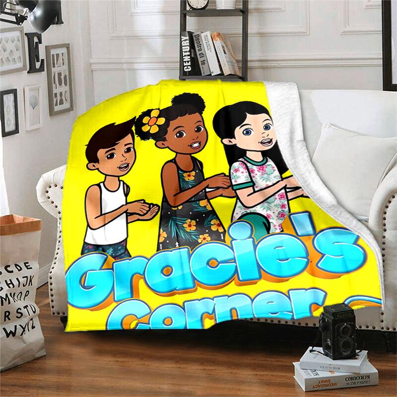 1pc Blanket Gracie's Corner1 Print Design, Lightweight Blanket for Sofa, Bed- Soft &Warm, Gift for All Seasons like Christmas, Halloween