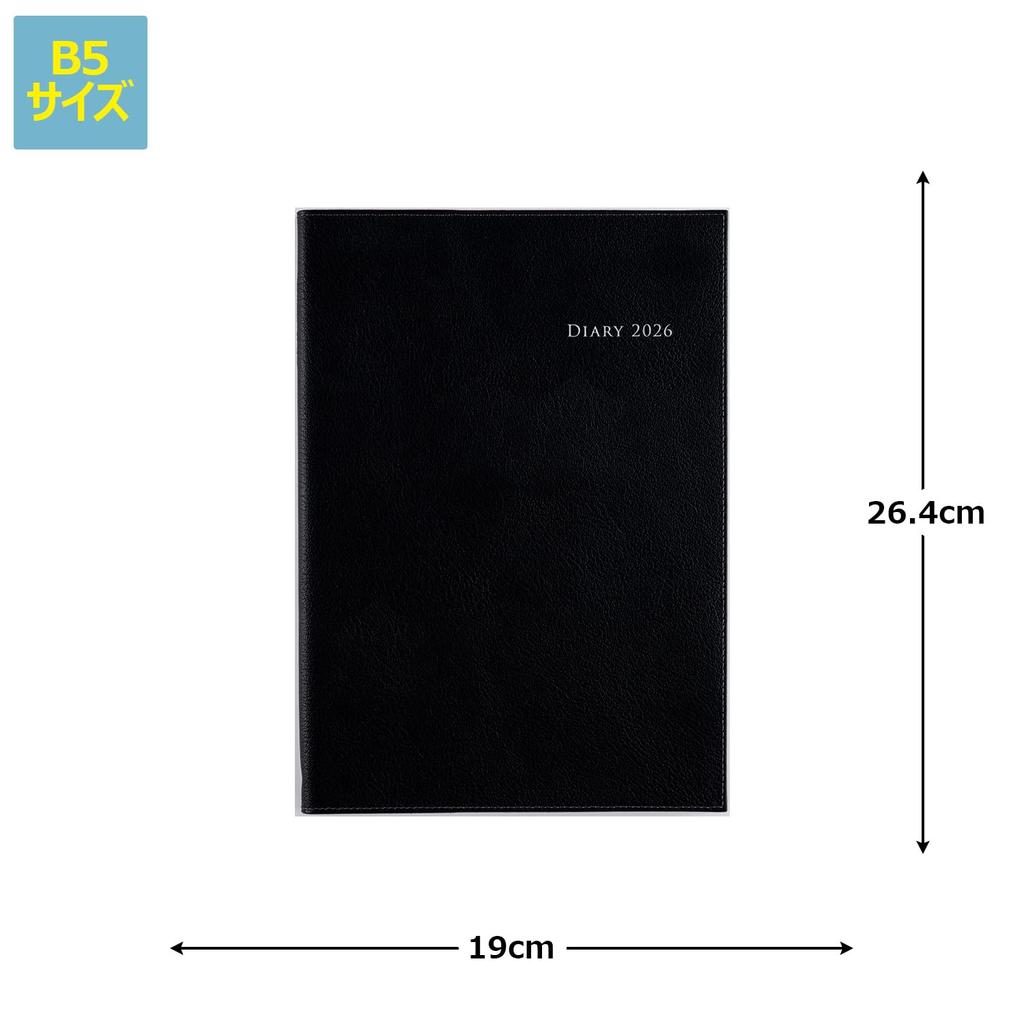 Takahashi 2026 B5 Недельный настольный 440 Декабрьский дневник, Повседневный, Черный, Нет. (Начинается в 2025)