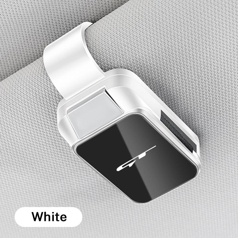 RVGH1 Car Emblem Zinc Alloy Car Sun Visor Glasses Clip Eyeglasses Holder For Kia GT ELANTRA Sportage Stinger KX5 K3 K4 K5 Accessories