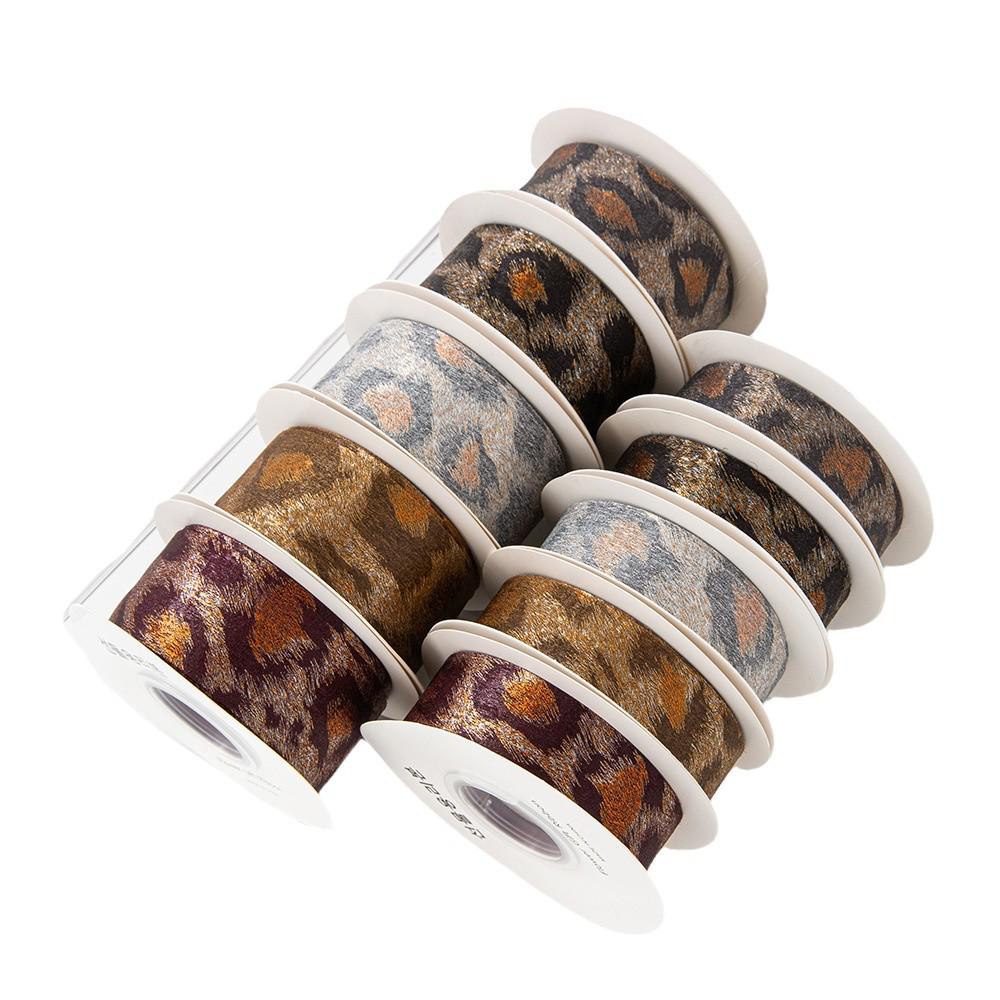 Бархатная лента с леопардовым принтом, бант, аксессуары для волос и одежды, для упаковки подарочных коробок