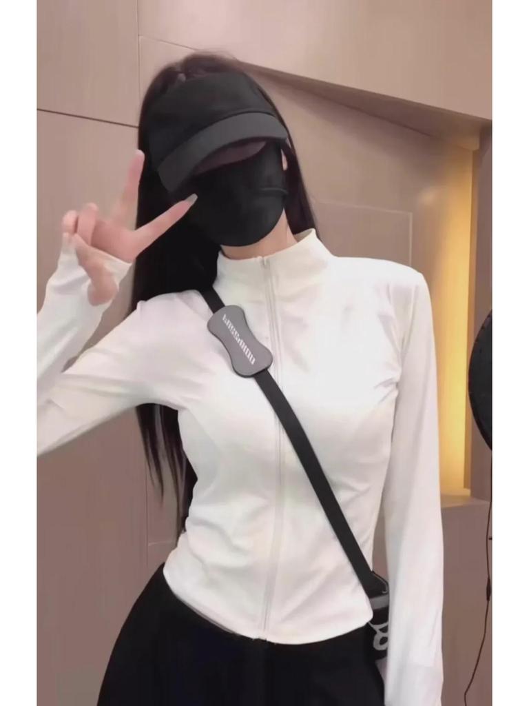 Высококачественный быстросохнущий топ для йоги с длинными рукавами и защитой от ультрафиолета