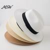 Outdoor Travel Hat Men Paper Straw Sun Hat, Breathable Wide Brim UV Protection Foldable Summer Beach for Vacation