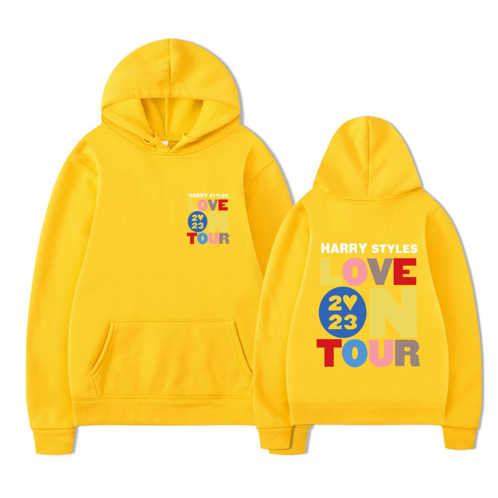 Love on Tour Print Fashion Sweatshirt Hip Hop Casual Tops Oversize Unisex Autumn Winter Fleece Streetwear Tops