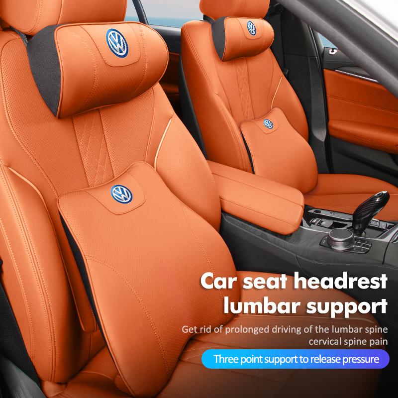 Hub Caps For Volkswagen VW Car Headrest Lumbar Support Memory Cotton Fatigue Relief Cushion Scirocco Jetta Beetle Golf 4 5 6 Pas
