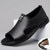 Summer Man Sandals High Quality Outdoor Comfortable Beach Shoes for Men Light Non-slip Casual Slippers Leather Hollow Sandals