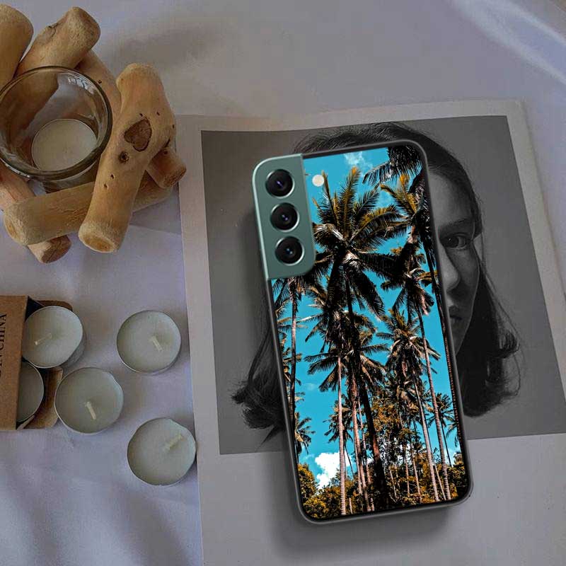Морские Тропические Пальмы Пляж Чехол для Телефона Для Samsung A16 A26 A36 A56 Galaxy A02S A12 A52S A13 A23 A33 A53 A54 A34 A24 A14 A22 A3