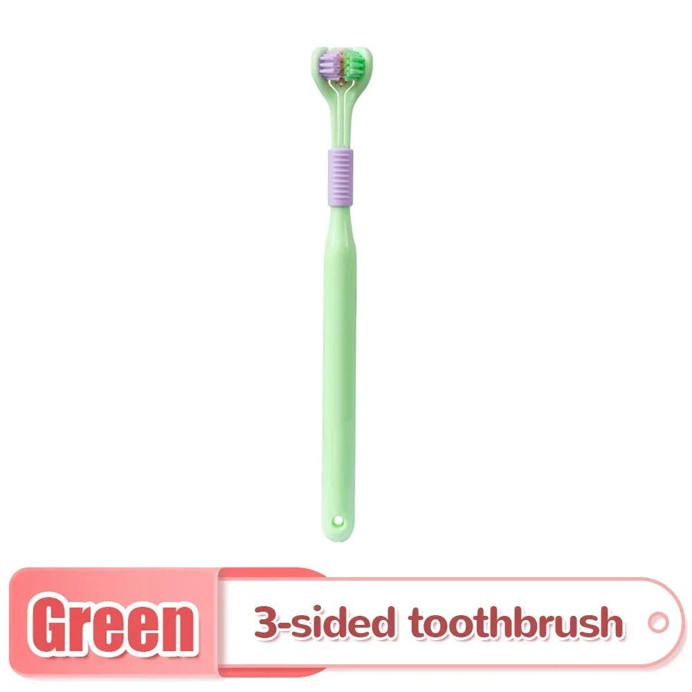 Three-sided Soft Bristle Toothbrush Oral Care Safety Toothbrush Teeth Deep Cleaning Portable Travel Dental Oral Care