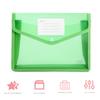 A4 Colorful File Folder with Label Pocket Horizontal Snap Button Portable Examination Paper Document File Organizer Bag School Supplies