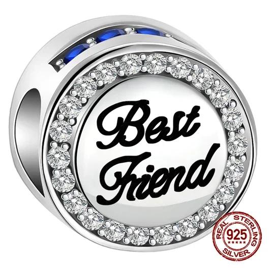 Медные Шармы в форме сердца для дочери и мамы, подходят для браслетов с диаметром отверстия 4 мм, изысканные украшения DIY на День матери в подарок