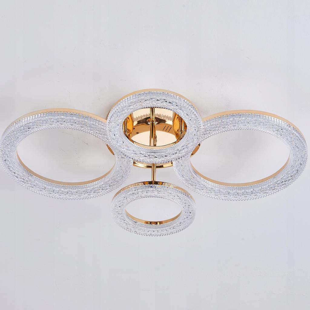 Glamour Crystal Ceiling Lamp Hanging Chandelier Ceiling LED + Remote Control 61W