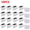 4-32pack Warm White Solar LED Step Lights Waterproof Outdoor Garden Path Stair Balcony Night Light Patio Fence Light Decoration