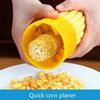 Нержавеющая сталь Очиститель початка кукурузы Ручной Вращающийся Пластиковый Плуг для кукурузы Креативный Разделитель шелухи кукурузы Гаджеты Новые Кухонные Инструменты для приготовления