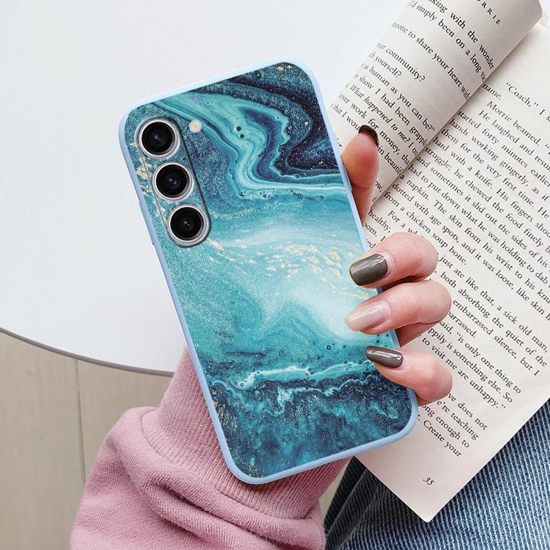 Чехол для Samsung A55 5G Задняя крышка Защитный силиконовый Funda Модный Мраморный Каменный Текстурный Coque для Samsung Galaxy A54 A56 Capa