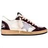 GOLDEN GOOSE Кеды Ball Star Кожаные Низкие Скейтбордические Унисекс Бордовые GWF00117.F004204.40363