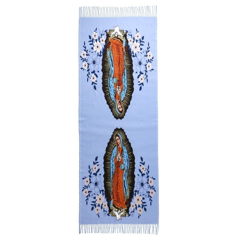 New Virgin Mary of Guadalupe Printed Scarf Warm Windproof Scarves Bib Versatile Coldproof Shawl Women