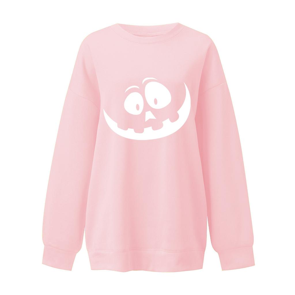 Женская модная толстовка с длинным рукавом и круглым вырезом с принтом