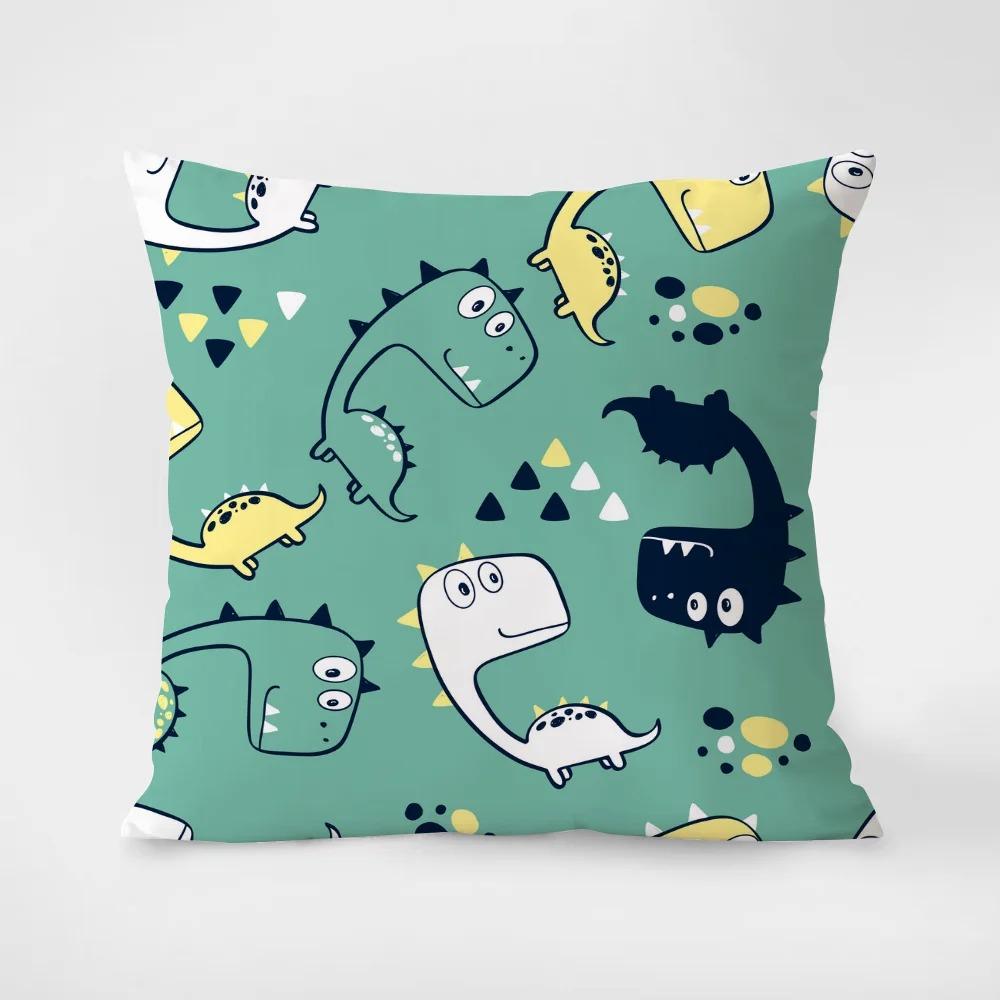 Creative Little Dinosaur Print Cartoon Pillowcase Interior Decoration Office Living Room Home Pillowcase