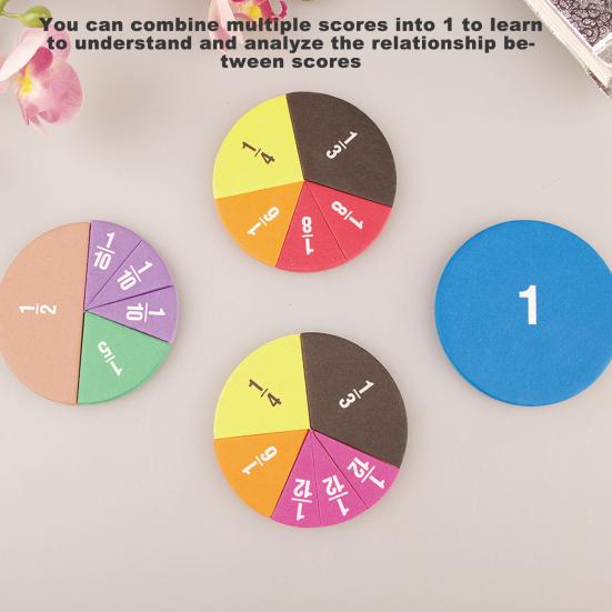 51 шт./компл., блок чисел, креативное обучение математике, игрушки для арифметики дробей EVA для детей