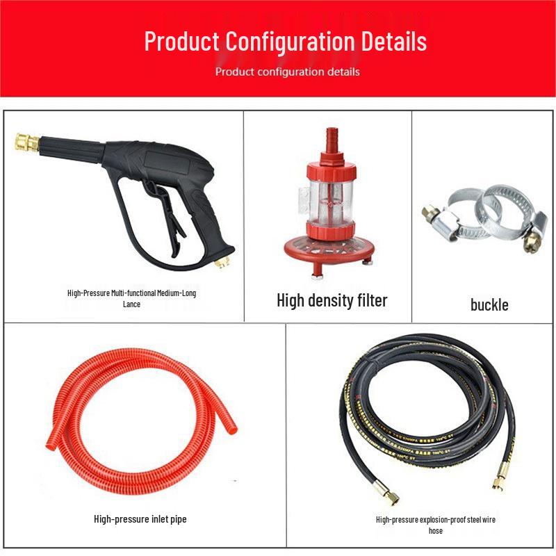 18M Commercial All-Copper Ultra-High Pressure Car Wash Machine - High-Power Car Brushing Pump for Car Wash Shops