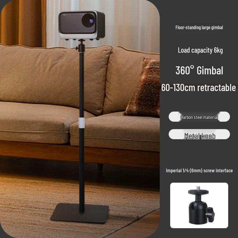 Universal No-Drill Projector Stand: Floor, Desktop, Sofa, or Wall-Mounted, Compatible with XGIMI, Dangbei, JMGO.