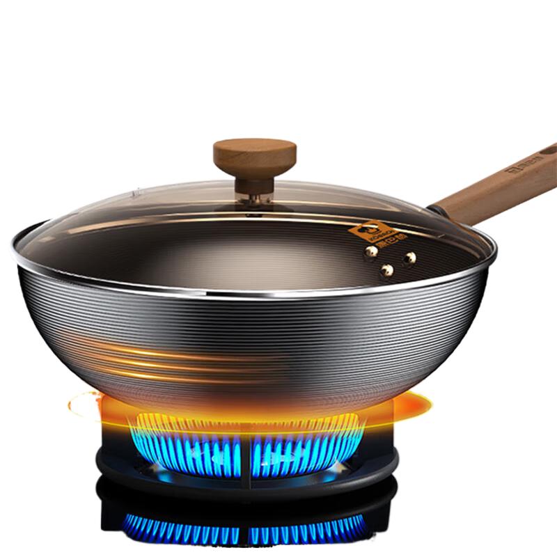 Kangbach 32cm Carbon Steel Wok Set