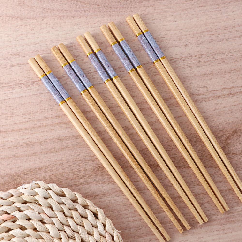 Marbling Chinese Style Sushi Anti-skid Gift Kitchen Supplies Chopsticks Tableware Dinnerware Set