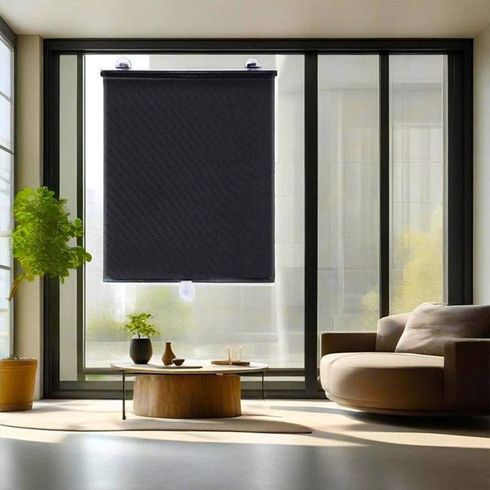 With Suction Cup Blackout Roller Blind No Drill Blackout Curtains Curtains Roller Blind  Home
