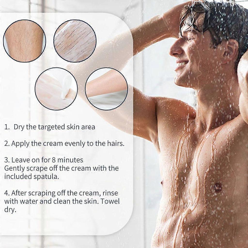 BA/RUBT Men's Hair Removal Cream, Removal Wax Gentle and Non-Irritating, Suitable for the Whole Body 100ml