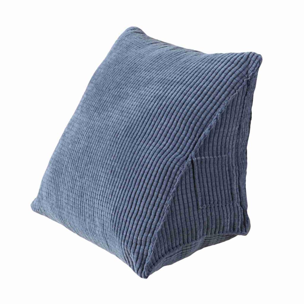 Треугольная подушка Удобная подушка для чтения с карманом на молнии Треугольный клин Валик Маленькая подушка для поддержки спины Подушка