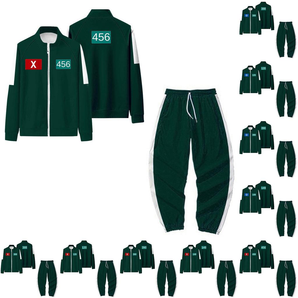 Children's Fashionable Printed Long Sleeved Zipper Loose Sweatshirts Jacket Casual Pants Set