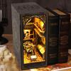 Набор полок для книг DIY Book Nook Kit 3D Деревянный кукольный домик Пазл Вставка в книжную полку Декор Со светодиодной подсветкой Модель кукольного домика Подарки на день рождения