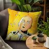 Наволочка для подушки с изображением Сайтамы из One-Punch Man для декора дивана, автомобиля, офиса, комнаты, печатная наволочка, декоративные элементы и защита