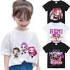 Kpop Demon Hunters Children's Clothing Short Sleeve T-shirt Cute Rumi Zoey Mira Shirts Harajuku Tops for Boys Girls Clothes Gift