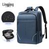 Мужской водонепроницаемый деловой рюкзак для ноутбука Lingjing