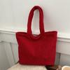 New Casual Simple Plush Handbag Tote Bag Hand Carry Vegetable Basket Fashion Hand Carry Women's Bag