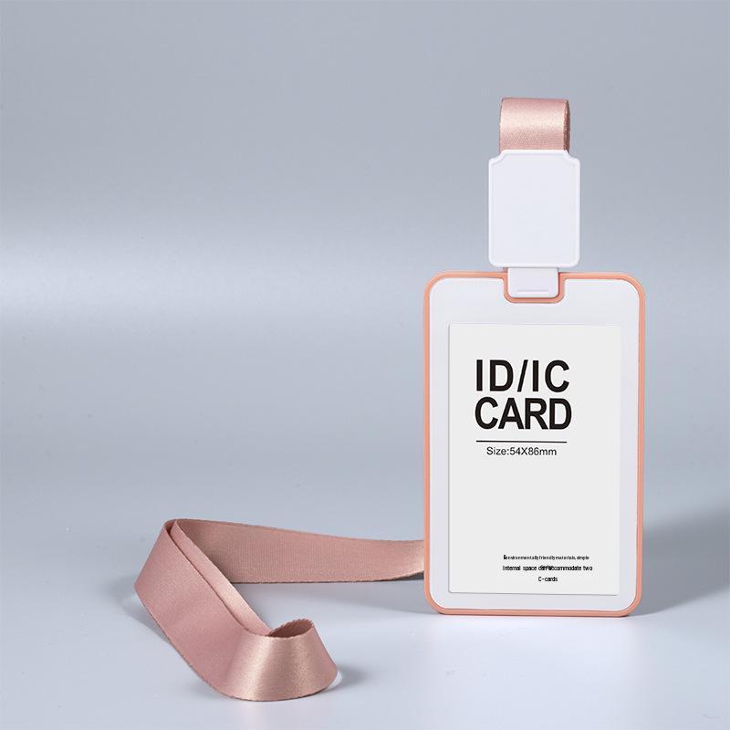 Двусторонний держатель для ID-карты с выдвижным шнурком - Полноэкранный дизайн с возможностью печати логотипа для студентов и профессионалов