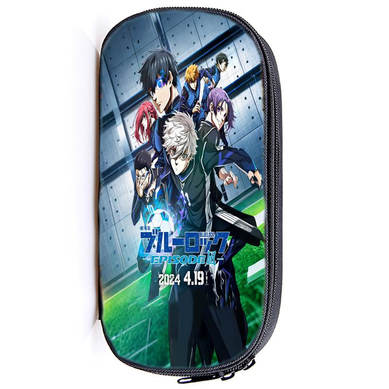 Blue Lock Kawaii Pencil Cases Isagi Yoichi Pencil Bag Nagi Seishiro Pouch Holder Box for Girls Office Student Stationery Organizer School Supplies