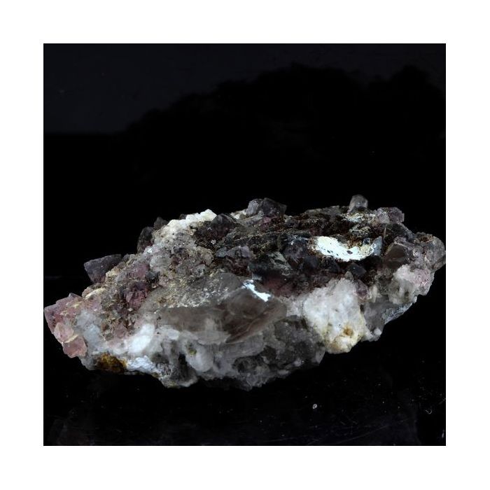 Pierres et Minéraux. Fluorite + Quartz. 96.5 ct. Massif du Mont-Blanc, France.