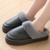 Большой размер 50 51 Мужские теплые тапочки Водонепроницаемые Повседневные Домашние тапочки Зимние Женские Домашние Плюшевые Туфли Комнатные Нескользящие Шлепанцы на платформе