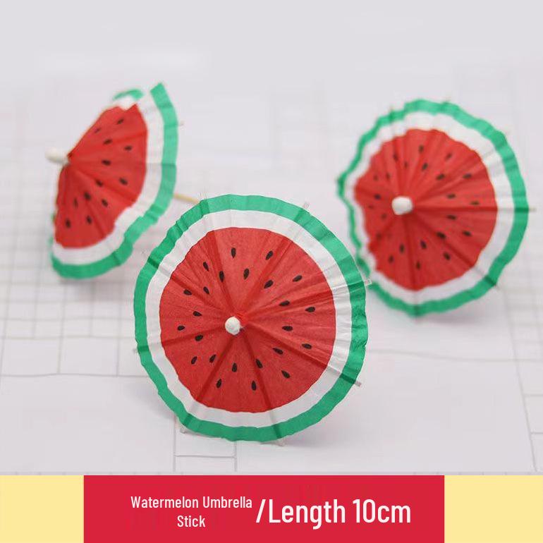 Tropical Cake & Cocktail Decoration Set: Coconut Tree, Umbrella, Insert Cards